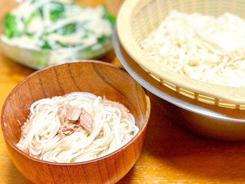 <義母の味?!>簡単素麺アレンジ★ツナそうめん